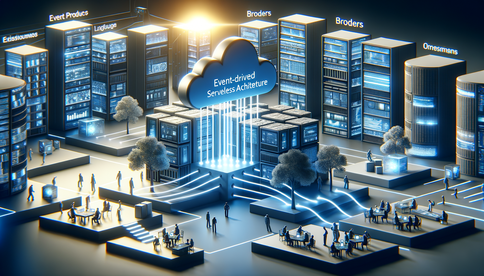 Key Components: Event Producers, Brokers, and Serverless Consumers Image